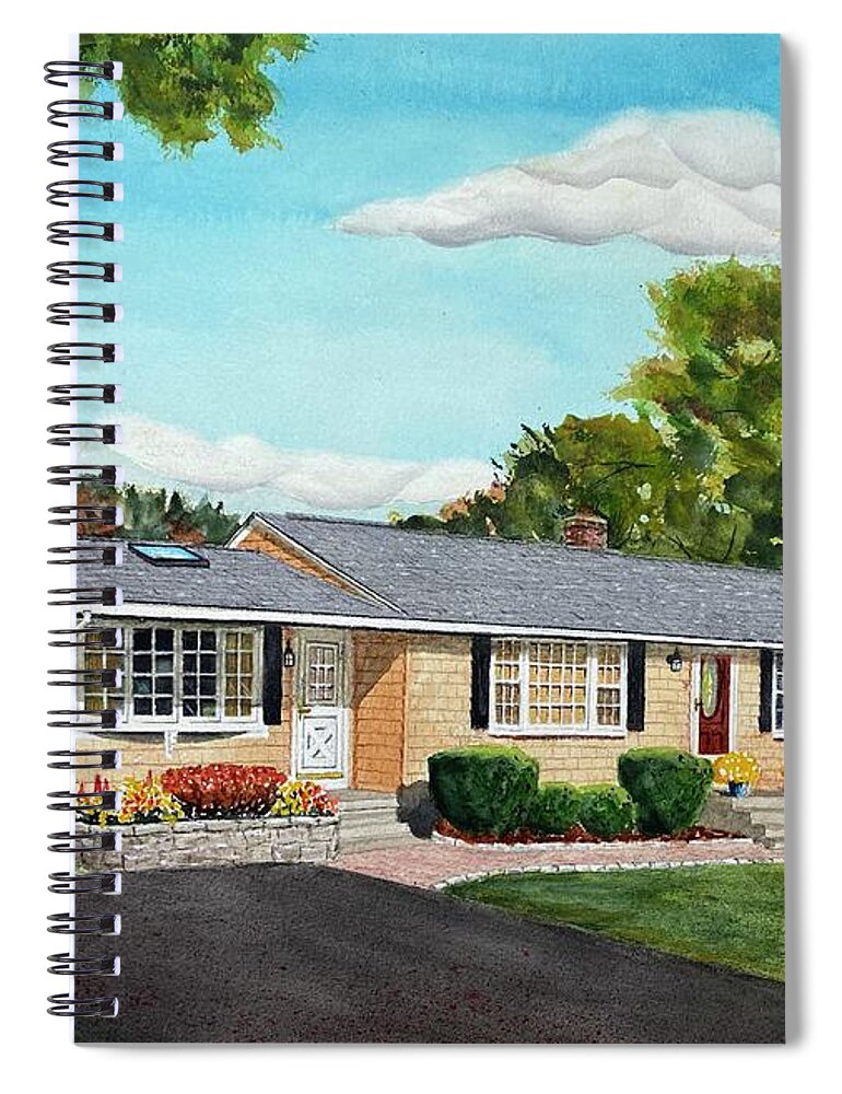 Homes Spiral Notebook featuring the painting 3 Patrick Place by Joseph Burger