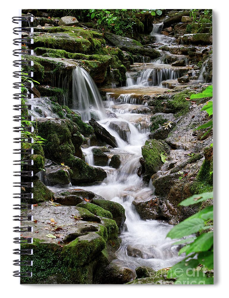 Water Spiral Notebook featuring the photograph Running Water by Phil Perkins