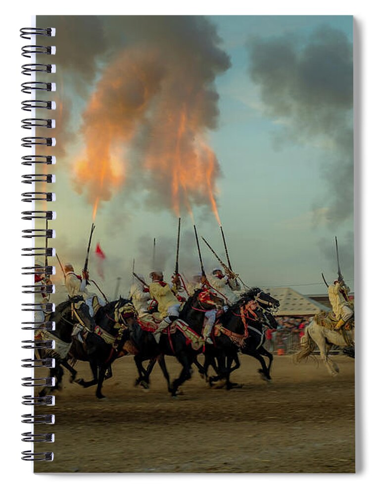 Festival Spiral Notebook featuring the photograph Tbourida Festival by Arj Munoz