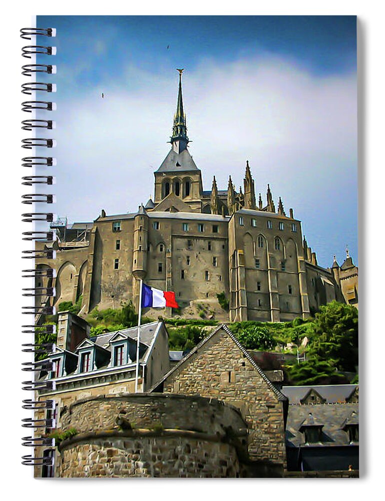 Building Spiral Notebook featuring the photograph The Mont Saint-Michel #3 by Jim Feldman