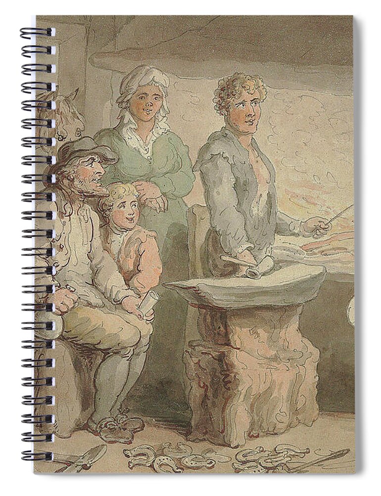 Thomas Gainsborough Spiral Notebook featuring the painting Thomas Gainsborough, English, by MotionAge Designs