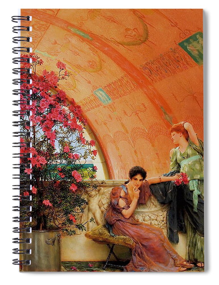 Unconscious Rivals Spiral Notebook featuring the painting Unconscious Rivals #3 by Lawrence Alma-Tadema
