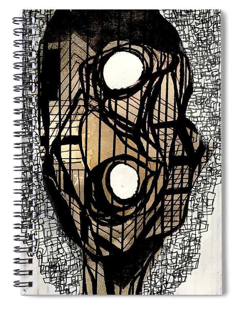 Modern Art Spiral Notebook featuring the painting Untitled #32 by Jeremiah Ray