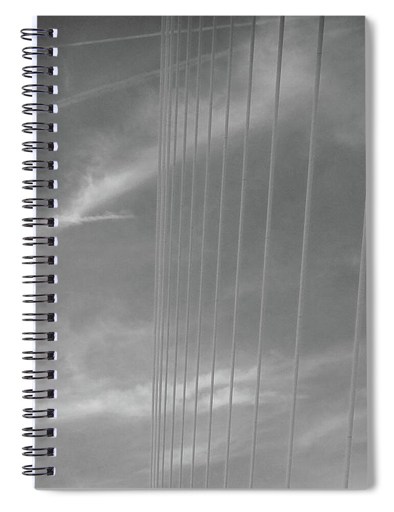 Bridge Spiral Notebook featuring the photograph 335 Ravenel Bridge Charleston SC by Lizi Beard-Ward