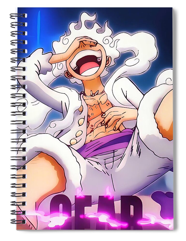Luffy Gear 5 Anime One Piece Art Spiral Notebook