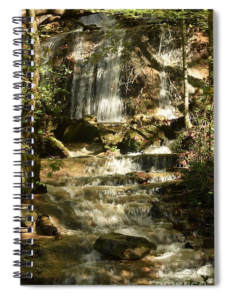 Waterfall Spiral Notebook featuring the photograph Waterfall in the Forest #39 by Tonya Hance