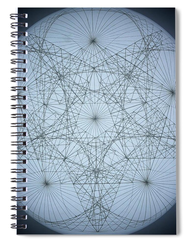 Star Spiral Notebook featuring the drawing 3D Quantum Star by Jason Padgett