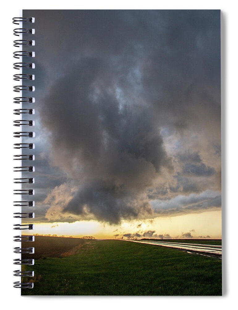 Nebraskasc Spiral Notebook featuring the photograph 3rd Storm Chase of 2018 050 by NebraskaSC
