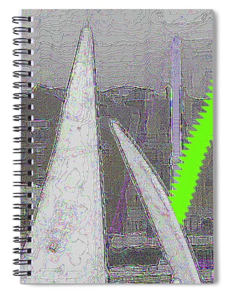 Walter Paul Bebirian: The Bebirian Art Collection Spiral Notebook featuring the digital art 4-10-2011babcdefghijklmnopq by Walter Paul Bebirian