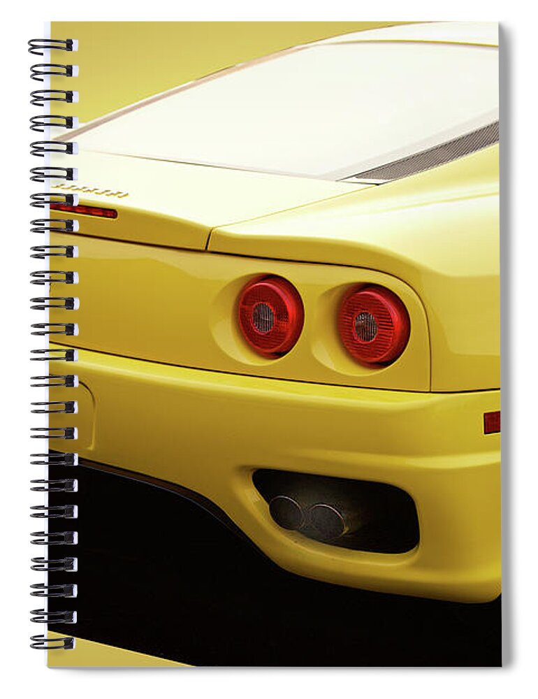 2001 Ferrari F360 Modena Spiral Notebook featuring the photograph 2001 Ferrari F360 Modena #4 by Dave Koontz
