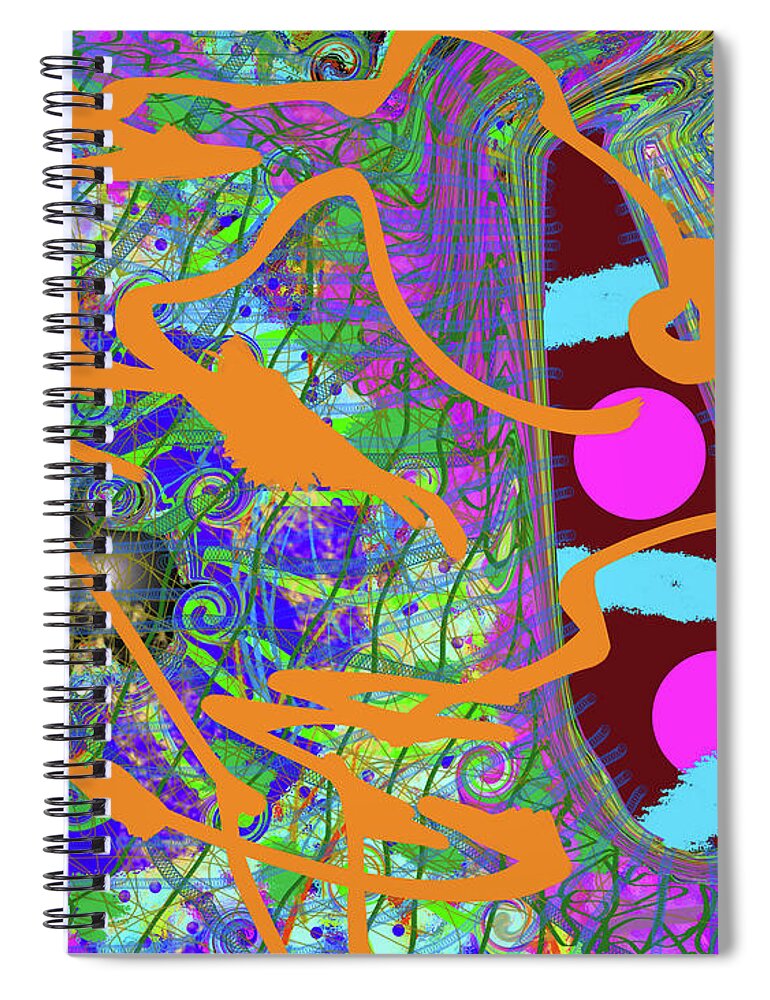 Walter Paul Bebirian: The Bebirian Art Collection Spiral Notebook featuring the digital art 4-26-2012abcdefg by Walter Paul Bebirian