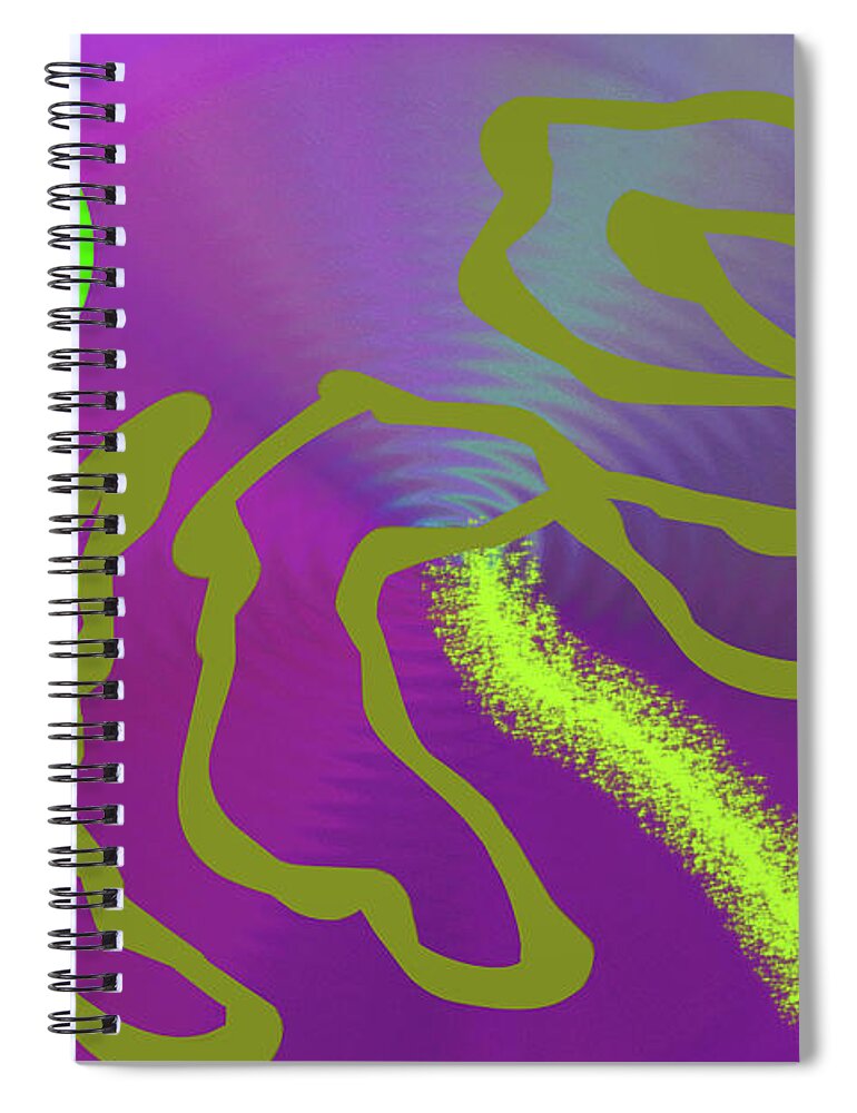 Walter Paul Bebirian: The Bebirian Art Collection Spiral Notebook featuring the digital art 4-27-2012babcdefghijklmn by Walter Paul Bebirian