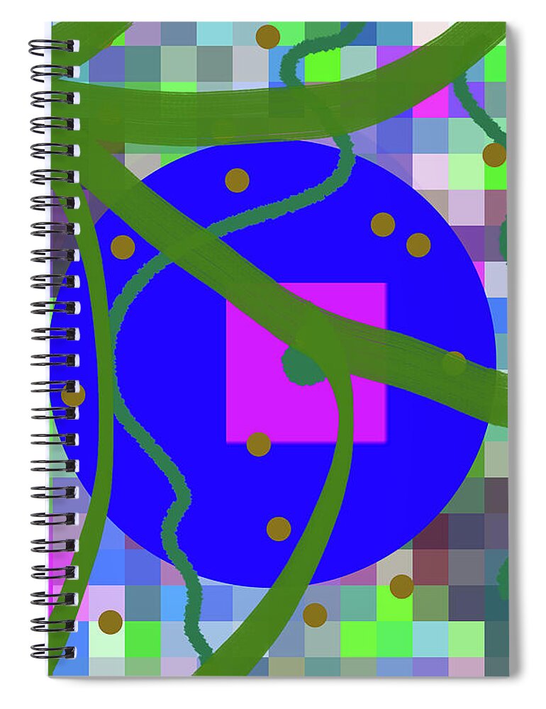 Walter Paul Bebirian: The Bebirian Art Collection Spiral Notebook featuring the digital art 4-6-2011eabcdefgh by Walter Paul Bebirian