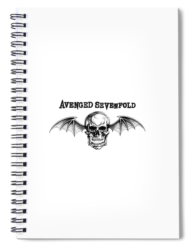 Avenged Sevenfold Spiral Notebook featuring the digital art Avenged Sevenfold #4 by Rickvdavis Abc