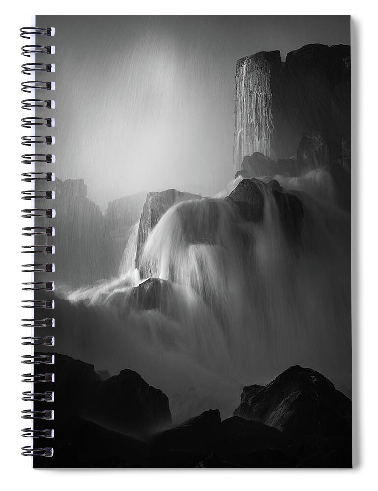 Monochrome Spiral Notebook featuring the photograph Bombo by Grant Galbraith