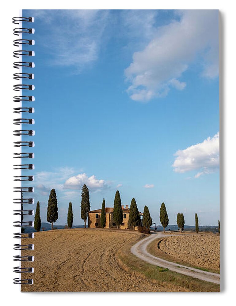 Beautiful Spiral Notebook featuring the photograph landscape, Tuscany, Italy #4 by Eleni Kouri