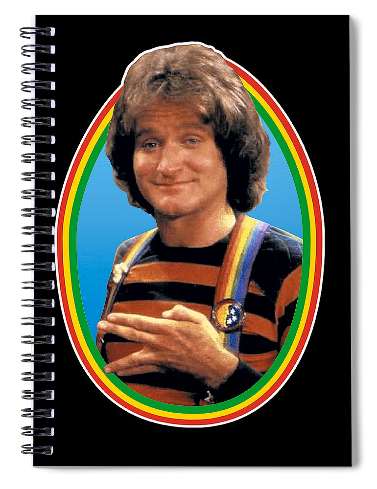 Mork Spiral Notebook featuring the digital art Mork And Mindy #4 by Joseph Stawell
