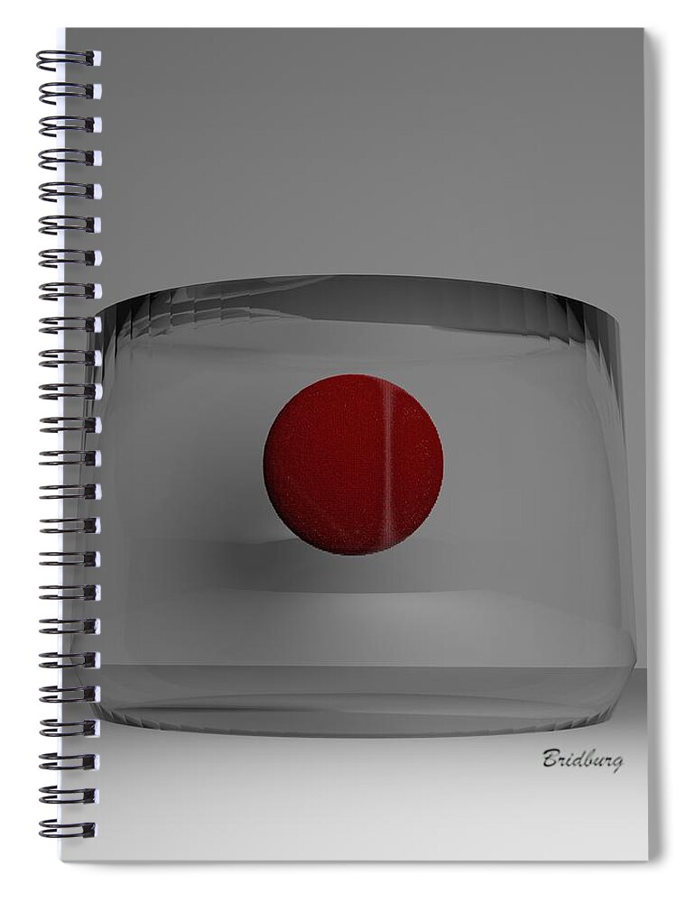  Spiral Notebook featuring the digital art 401 Glass by David Bridburg