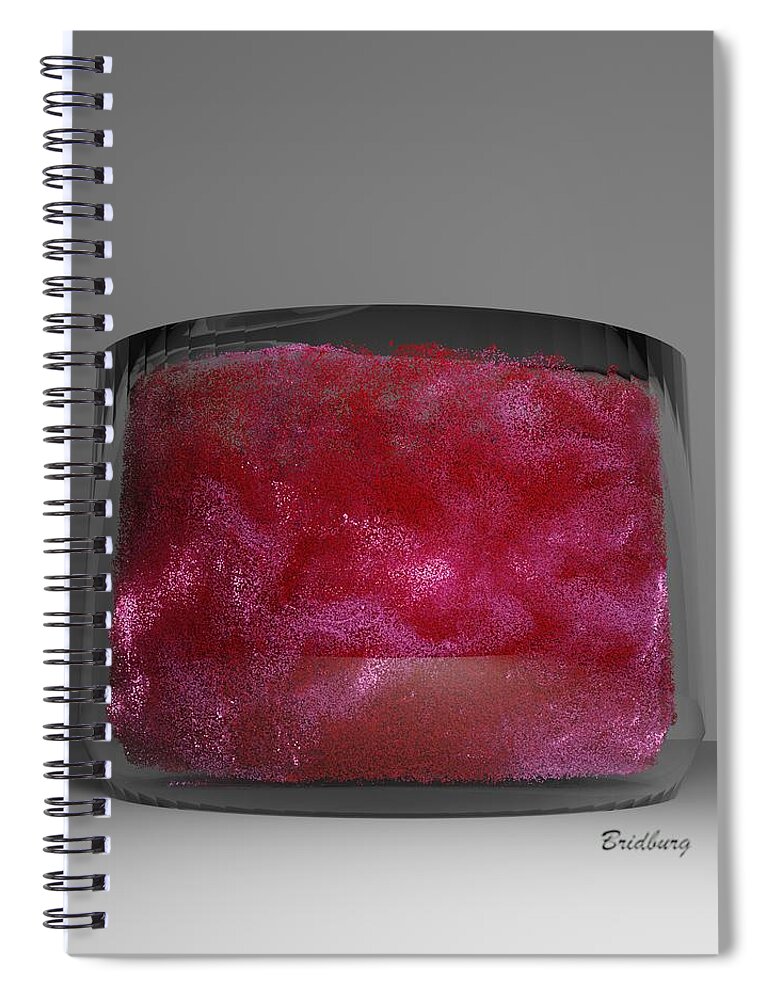 Nft Spiral Notebook featuring the digital art 401 Glass Waves 2 by David Bridburg