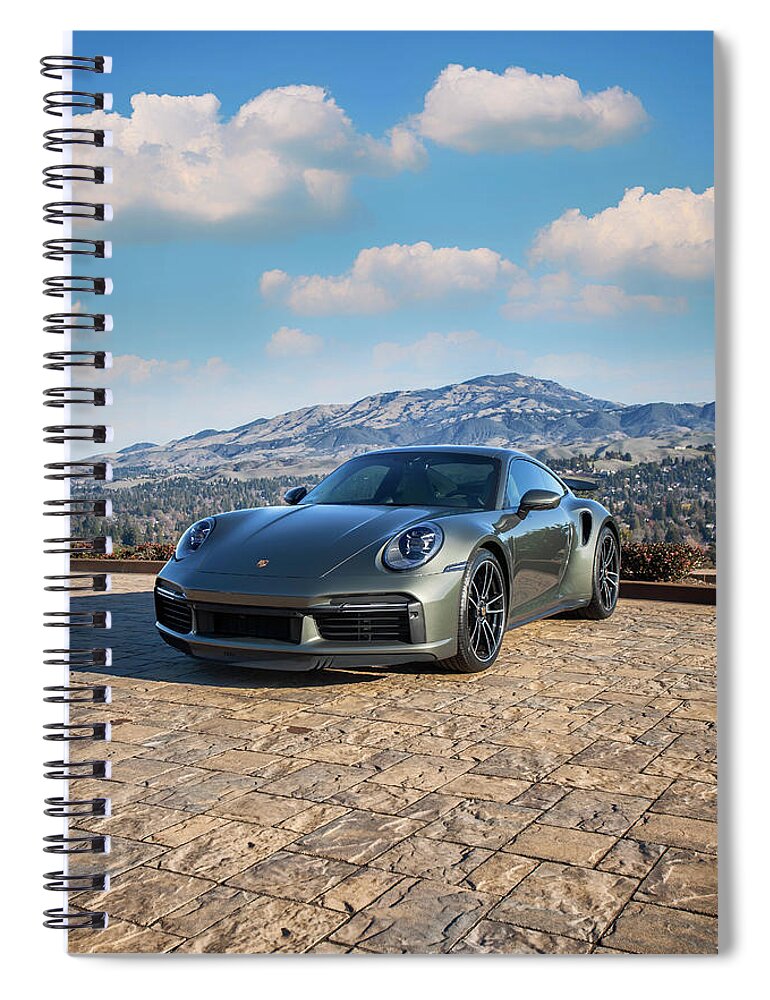 Cars Spiral Notebook featuring the photograph #Porsche #911 #Turbo S #Print #41 by ItzKirb Photography