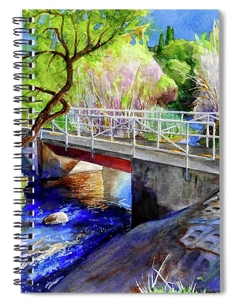 Placer Arts Spiral Notebook featuring the painting #437 Miner's Ravine #437 by William Lum