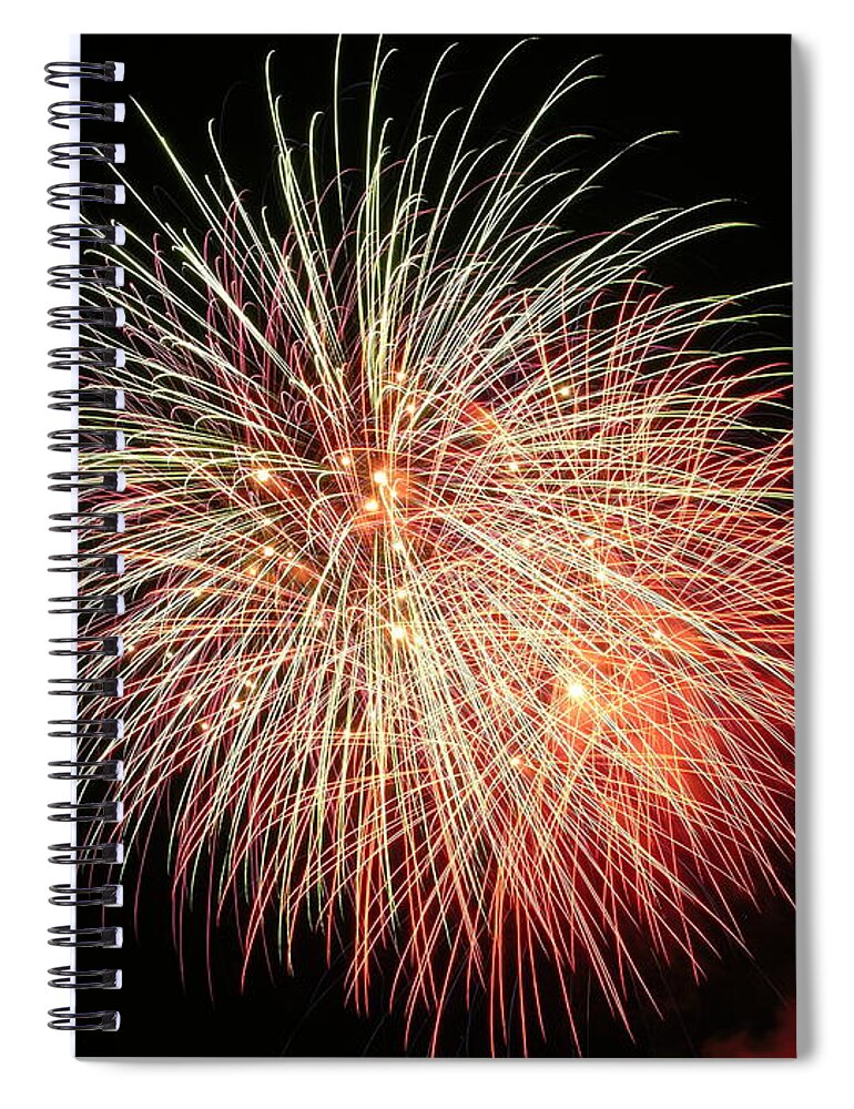 Fireworks Spiral Notebook featuring the photograph Fireworks #48 by George Pennington