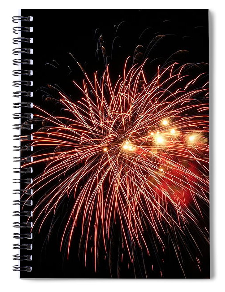 Fireworks Spiral Notebook featuring the photograph Fireworks #49 by George Pennington