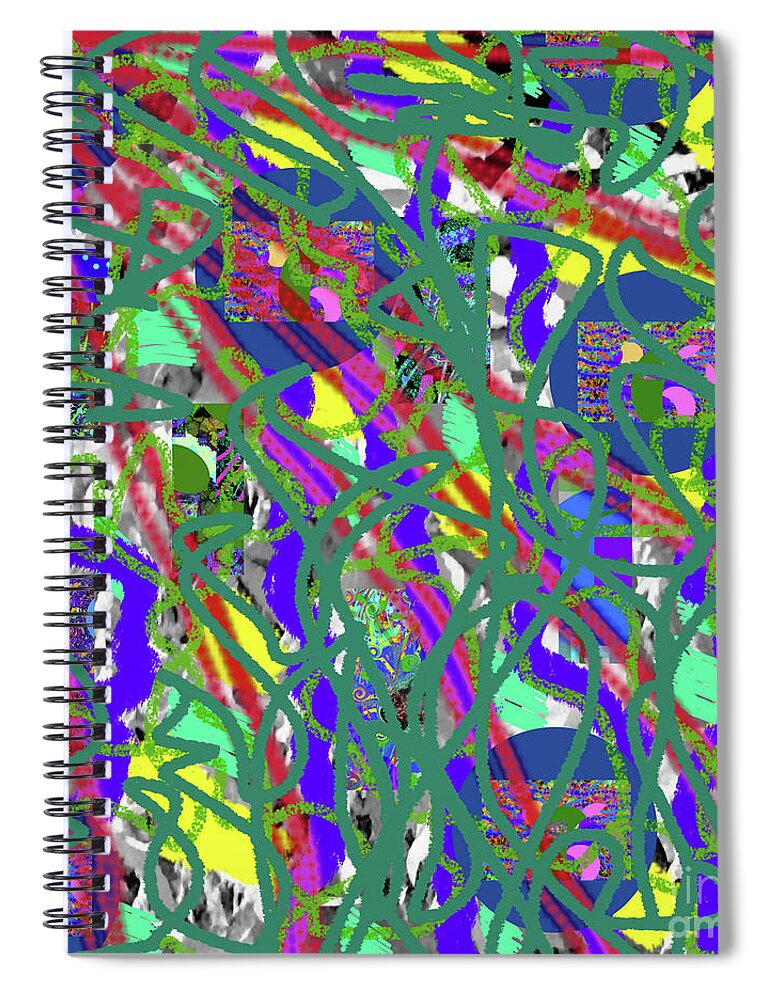 Walter Paul Bebirian: The Bebirian Art Collection Spiral Notebook featuring the digital art 5-12-2011cabcdefghi by Walter Paul Bebirian