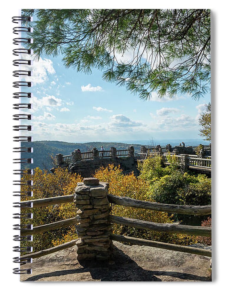Cheat River Canyon Spiral Notebook featuring the photograph Coopers Rock state park overlook over the Cheat River in West Vi #16 by Steven Heap