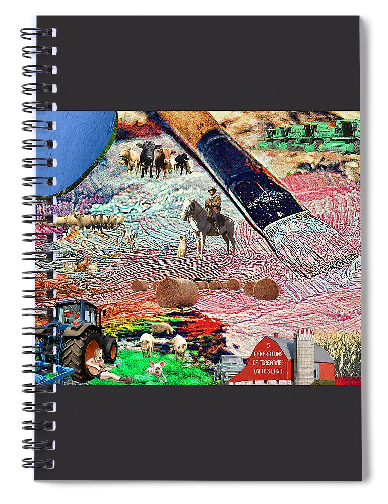 Painting Spiral Notebook featuring the digital art 5 Generations by Lee Darnell
