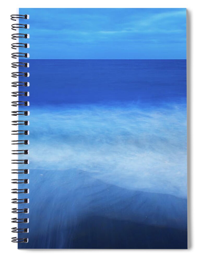 Hunstanton Spiral Notebook featuring the photograph Hunstanton beach at dusk #5 by Ian Middleton