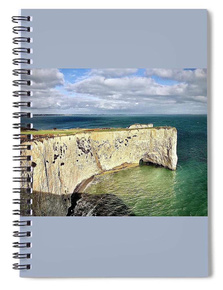  Spiral Notebook featuring the photograph Old Harry Rocks #5 by Gordon James