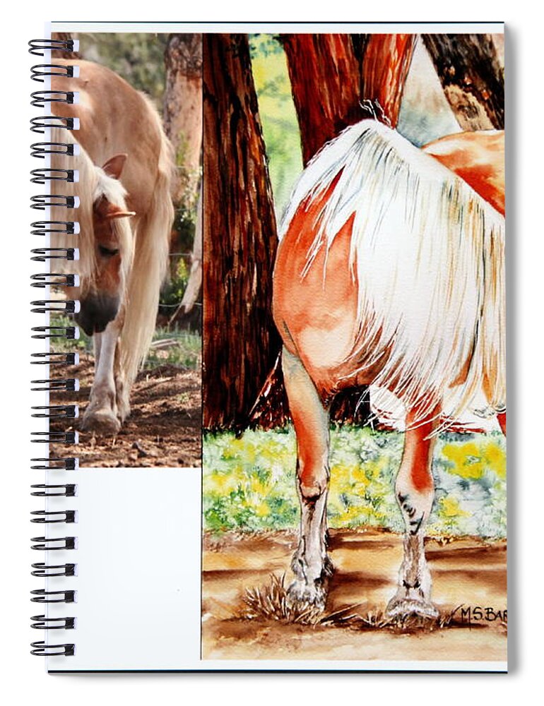  Spiral Notebook featuring the painting Pet Portrait Commission #6 by Maria Barry
