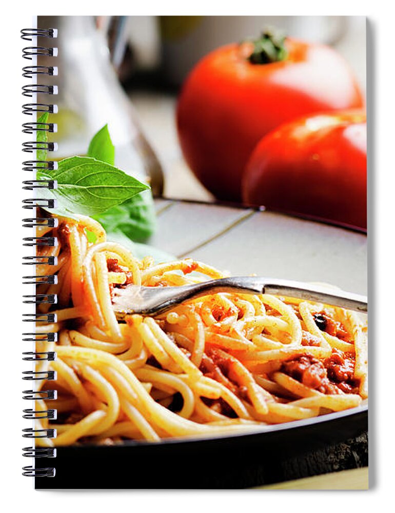Spaghetti Spiral Notebook featuring the photograph Spaghetti #5 by Jelena Jovanovic
