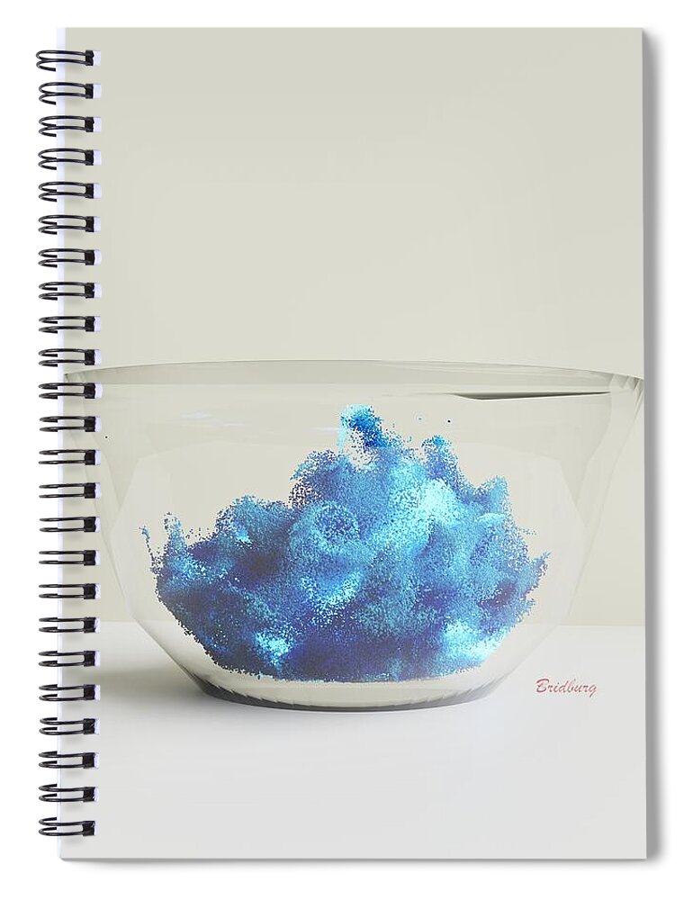 Nft Spiral Notebook featuring the digital art 501 Bowl Waves 2 by David Bridburg