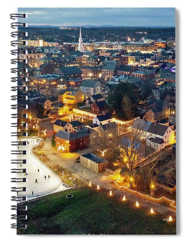  Spiral Notebook featuring the photograph Portsmouth by John Gisis