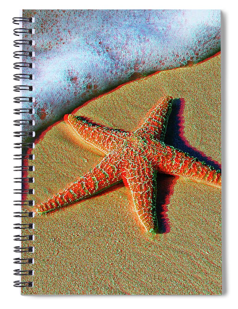 Starfish Spiral Notebook featuring the digital art Summer Time #52 by TintoDesigns