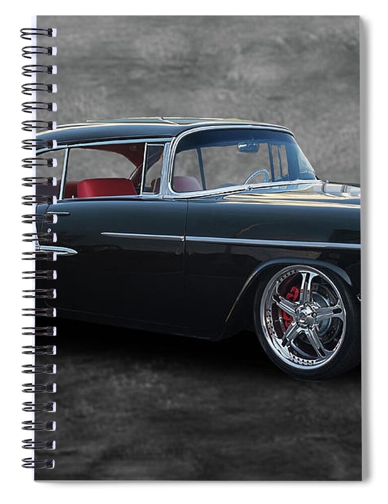 Chef Spiral Notebook featuring the digital art 55 Chev by Jim Hatch