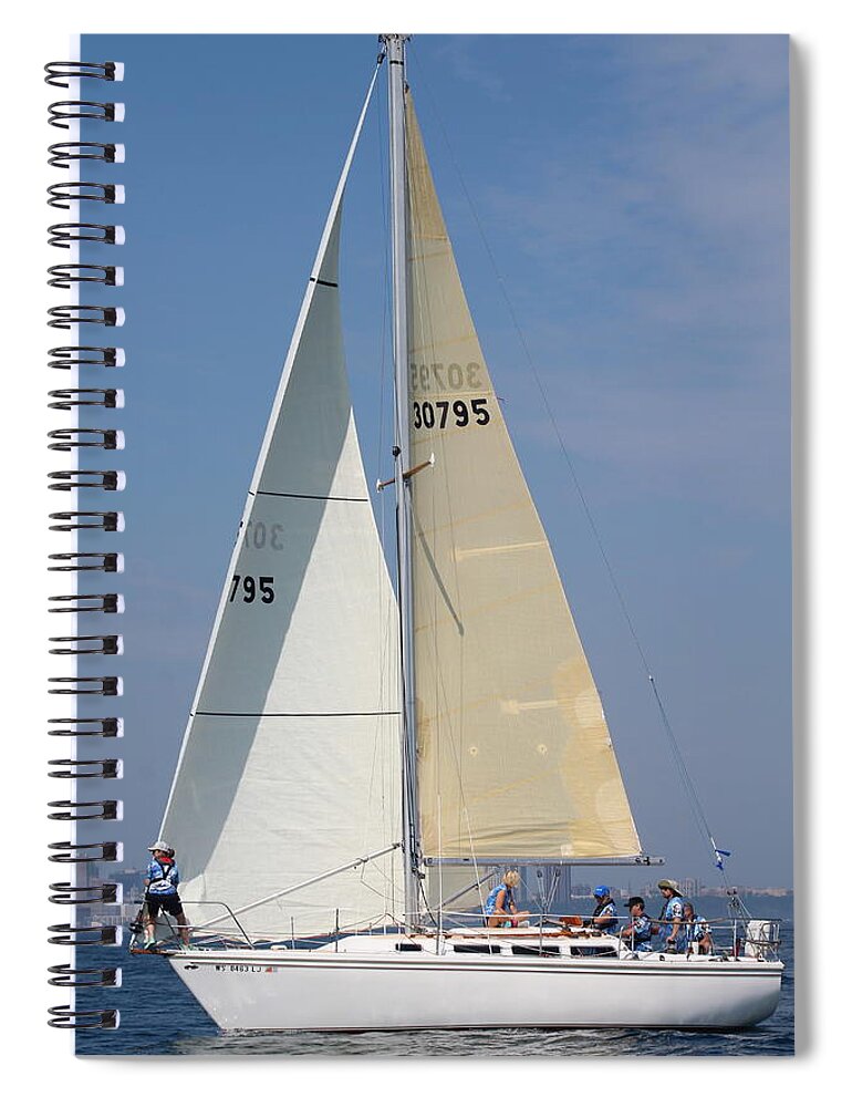  Spiral Notebook featuring the photograph The race #55 by Jean Wolfrum