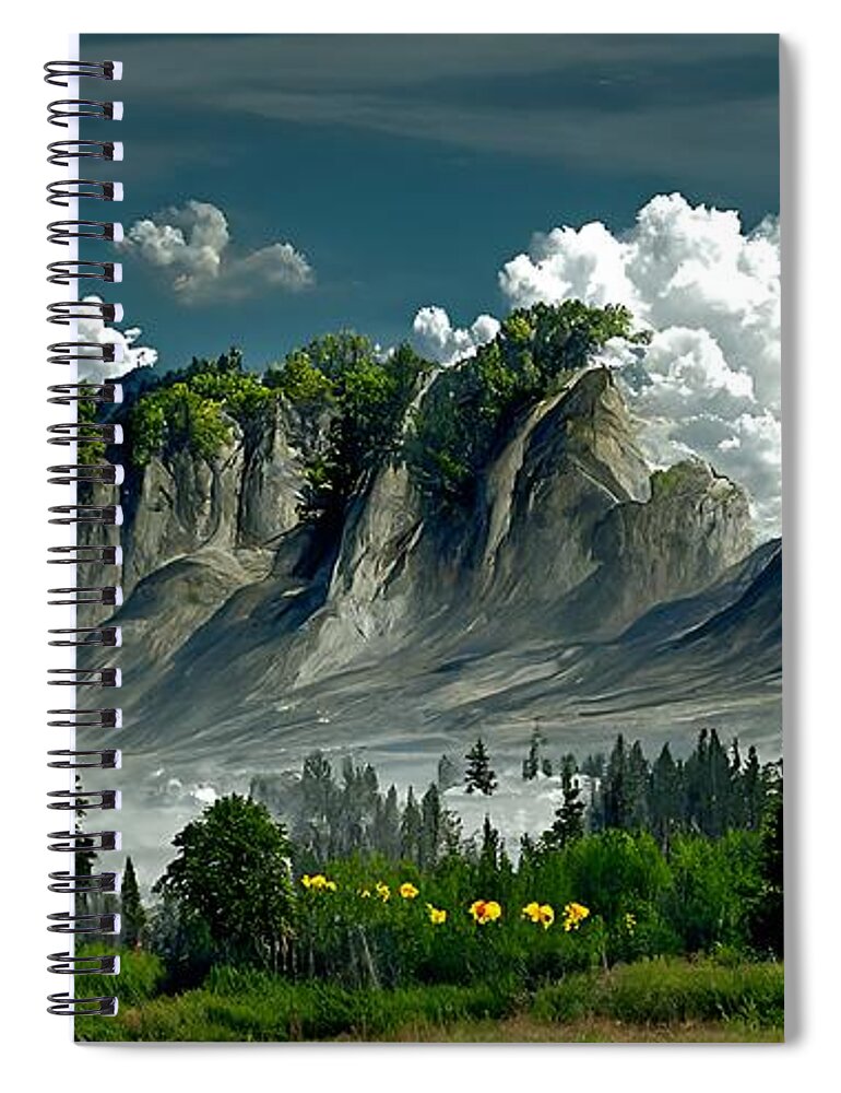 Landscape Spiral Notebook featuring the digital art Gorgeous Landscape 10 by Frederick Butt