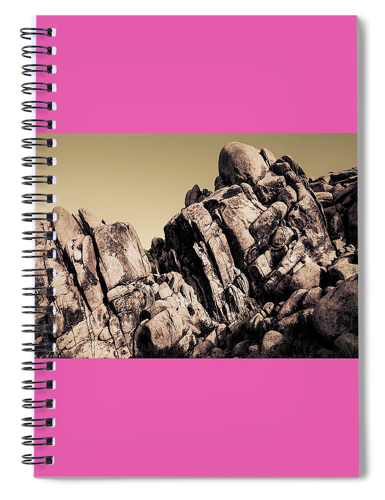 Big Rock Boulders Spiral Notebook featuring the photograph Joshua Tree Mojave Desert California 5793-301 by Amyn Nasser