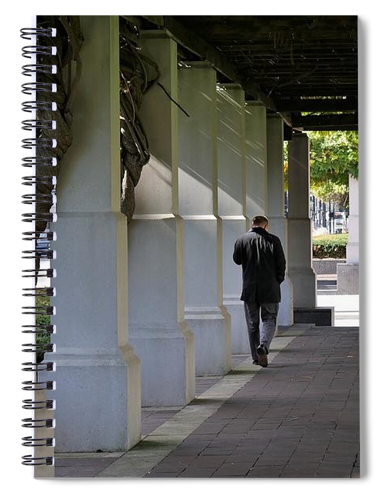 Proctor And Gamble Lawn Park Spiral Notebook featuring the photograph 5th Ave Sidewalk at PG Lawn - Cincy Newport Series by Lee Antle