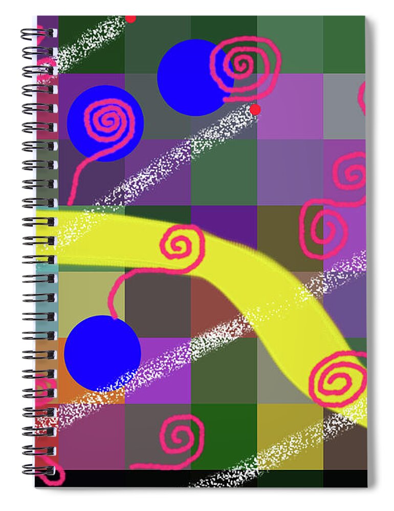  Spiral Notebook featuring the digital art 6-10-2009kabcdefghijklmnopq by Walter Paul Bebirian