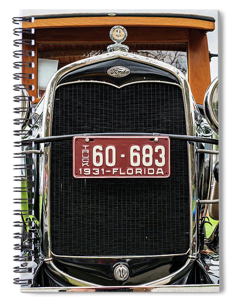 1931 Spiral Notebook featuring the photograph Vintage Ford Automobile #6 by Raul Rodriguez