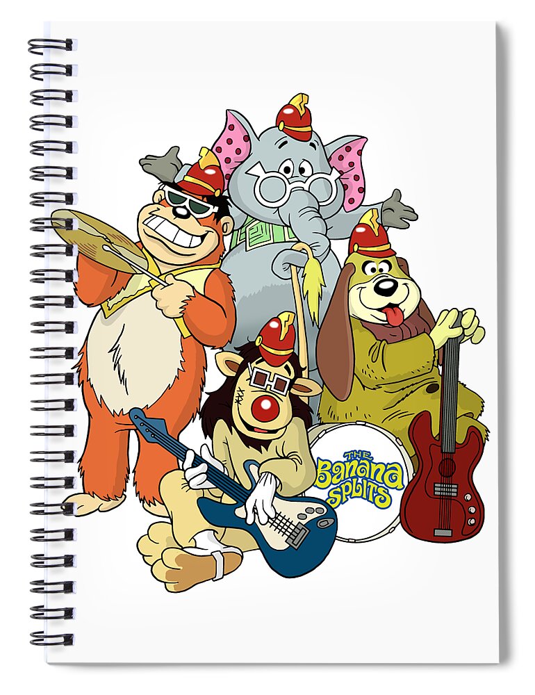 60s The Banana Splits Characters Group Spiral Notebook by Glen Evans - Fine  Art America