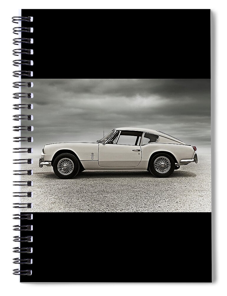 Vintage Spiral Notebook featuring the digital art '67 Triumph GT6 #67 by Douglas Pittman