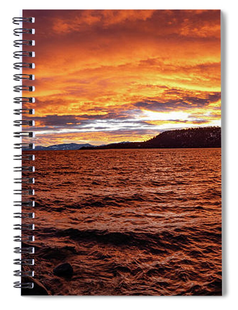 Sunset Spiral Notebook featuring the photograph Tahoe Sunset #7 by Martin Gollery