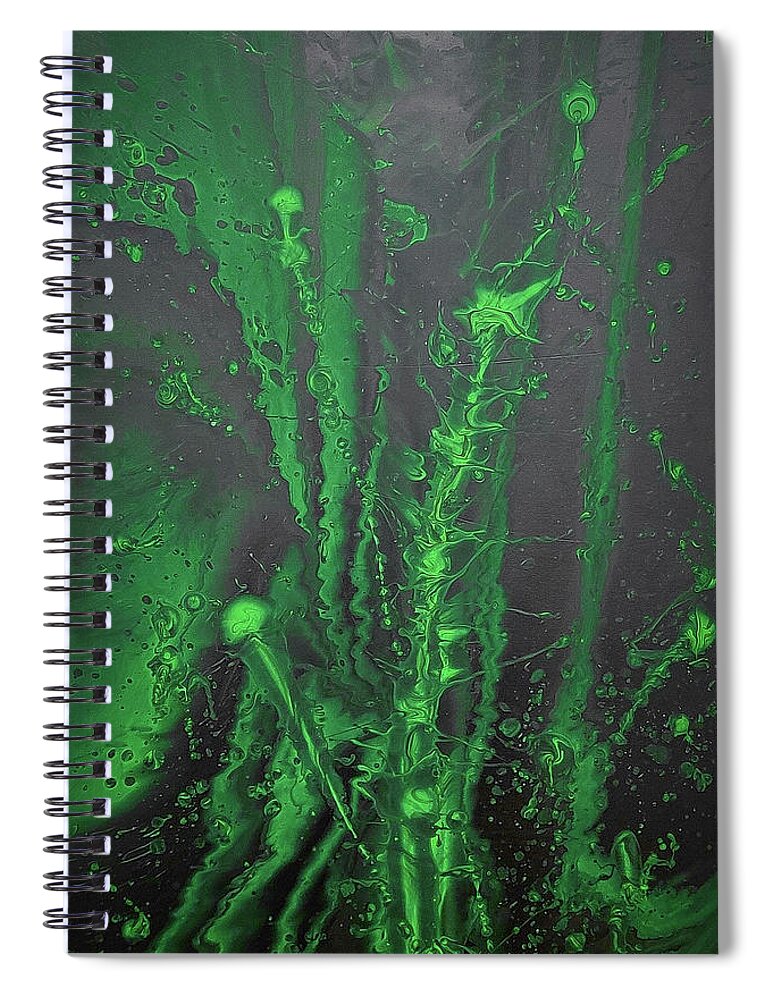  Spiral Notebook featuring the painting 71 by Embrace The Matrix