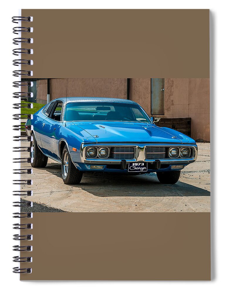 1973 Charger Spiral Notebook featuring the photograph 73 Charger 440 Magnum by Anthony Sacco