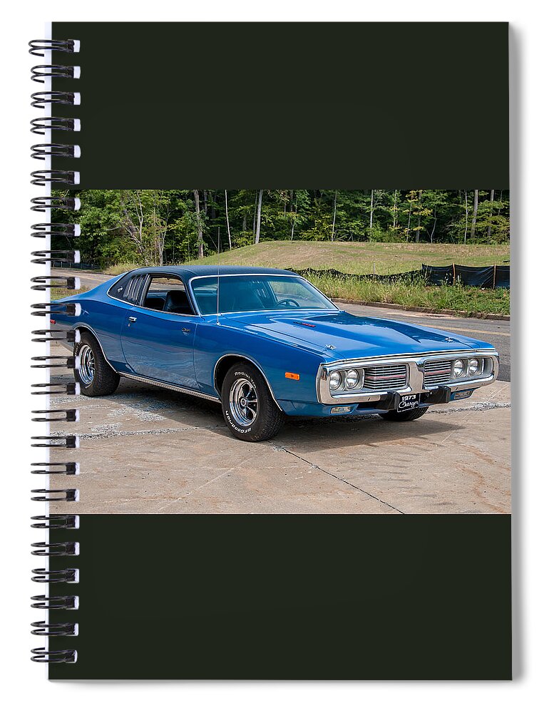 1973 Charger Spiral Notebook featuring the photograph 73 Charger by Anthony Sacco